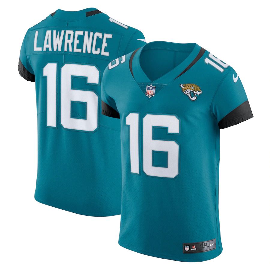 Men Jacksonville Jaguars #16 Trevor Lawrence Nike Teal Vapor Elite NFL Jersey